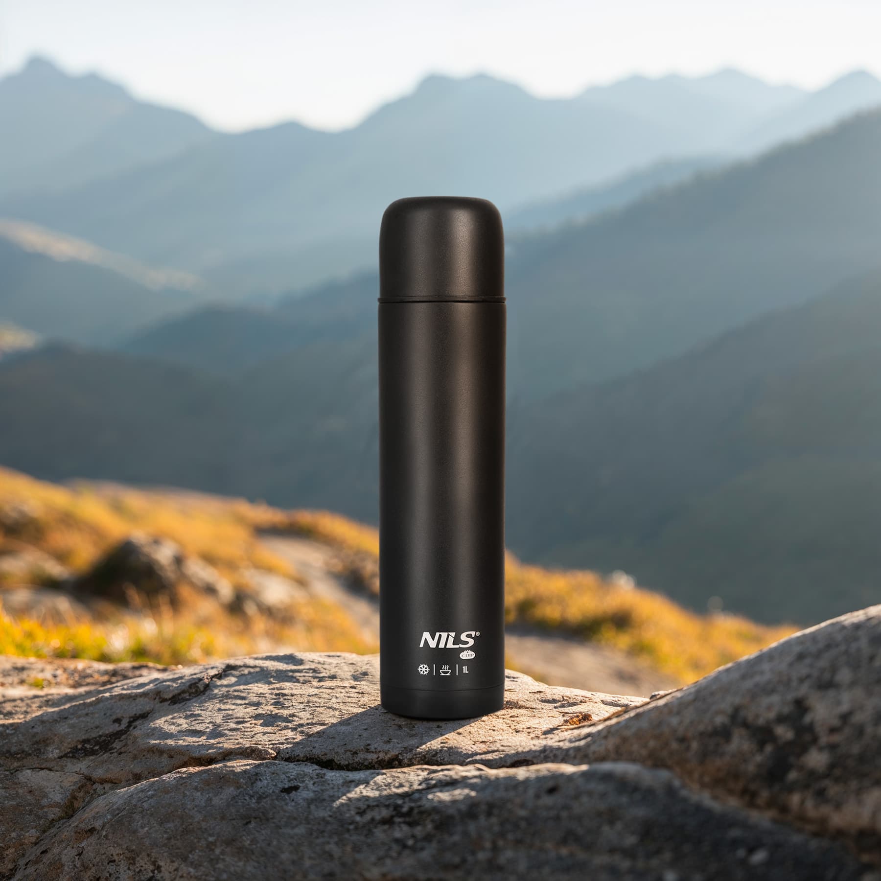 Termos turystyczny Nils Camp 1000 ml czarny 4