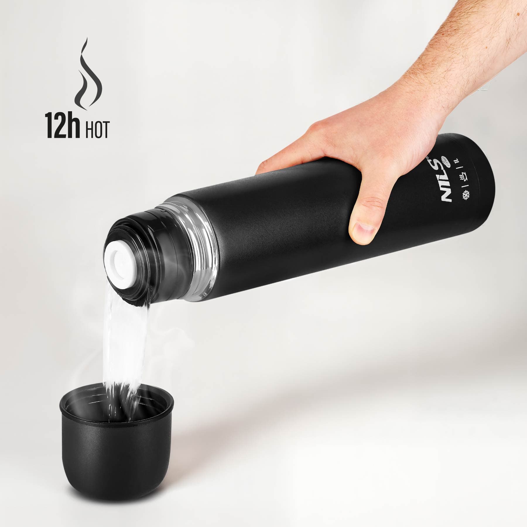 Termos turystyczny Nils Camp 1000 ml czarny 6