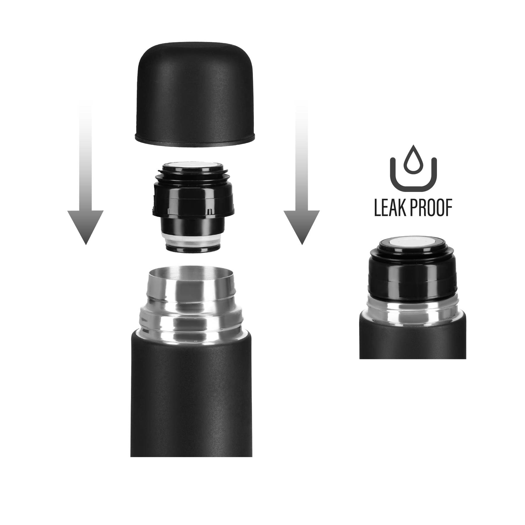 Termos turystyczny Nils Camp 1000 ml czarny 7