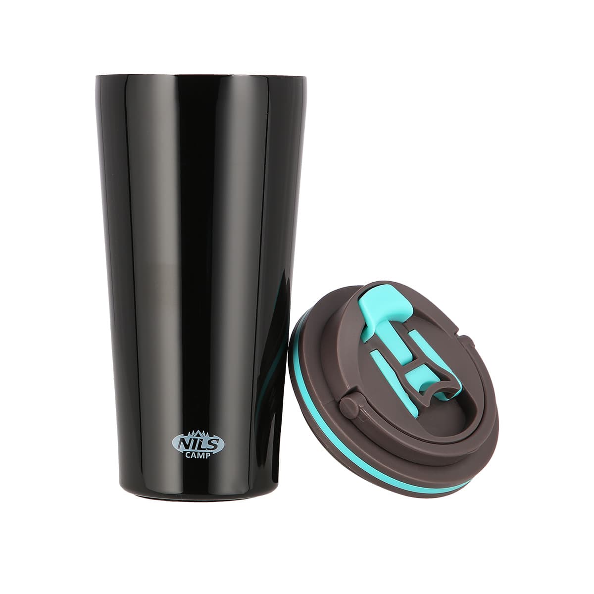 Czarny kubek termiczny Nils Camp 500 ml 8