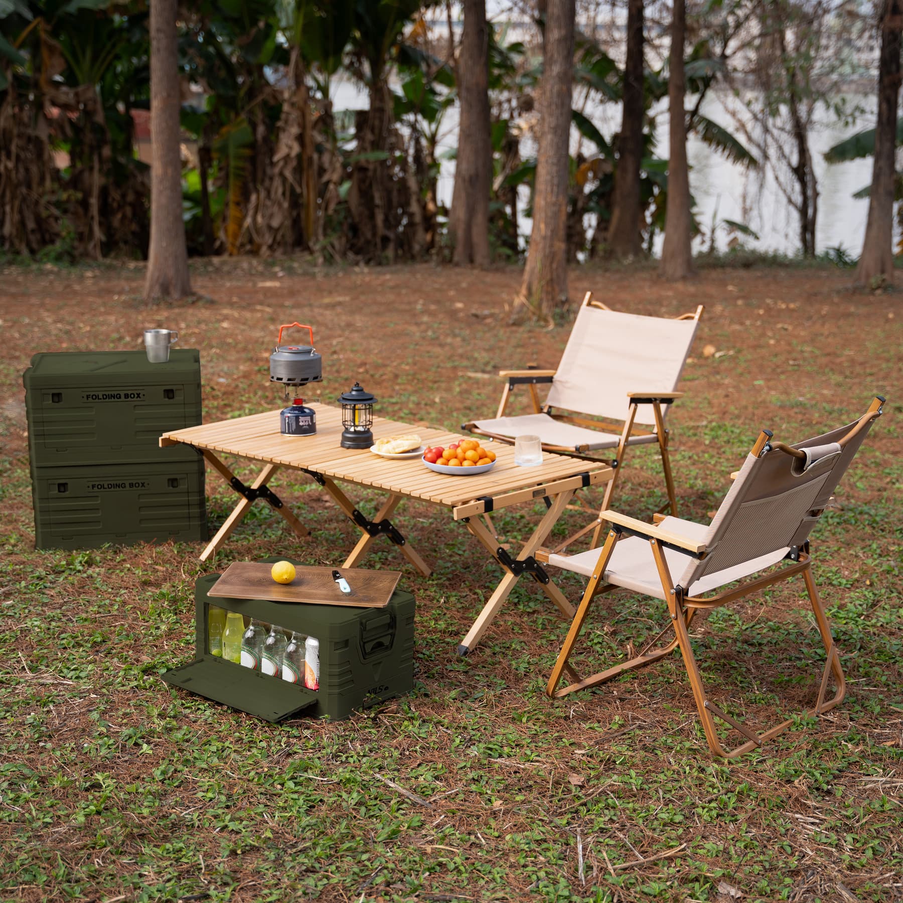 Składana skrzynia turystyczna z funkcją stołu 2w1 Nils Camp 7
