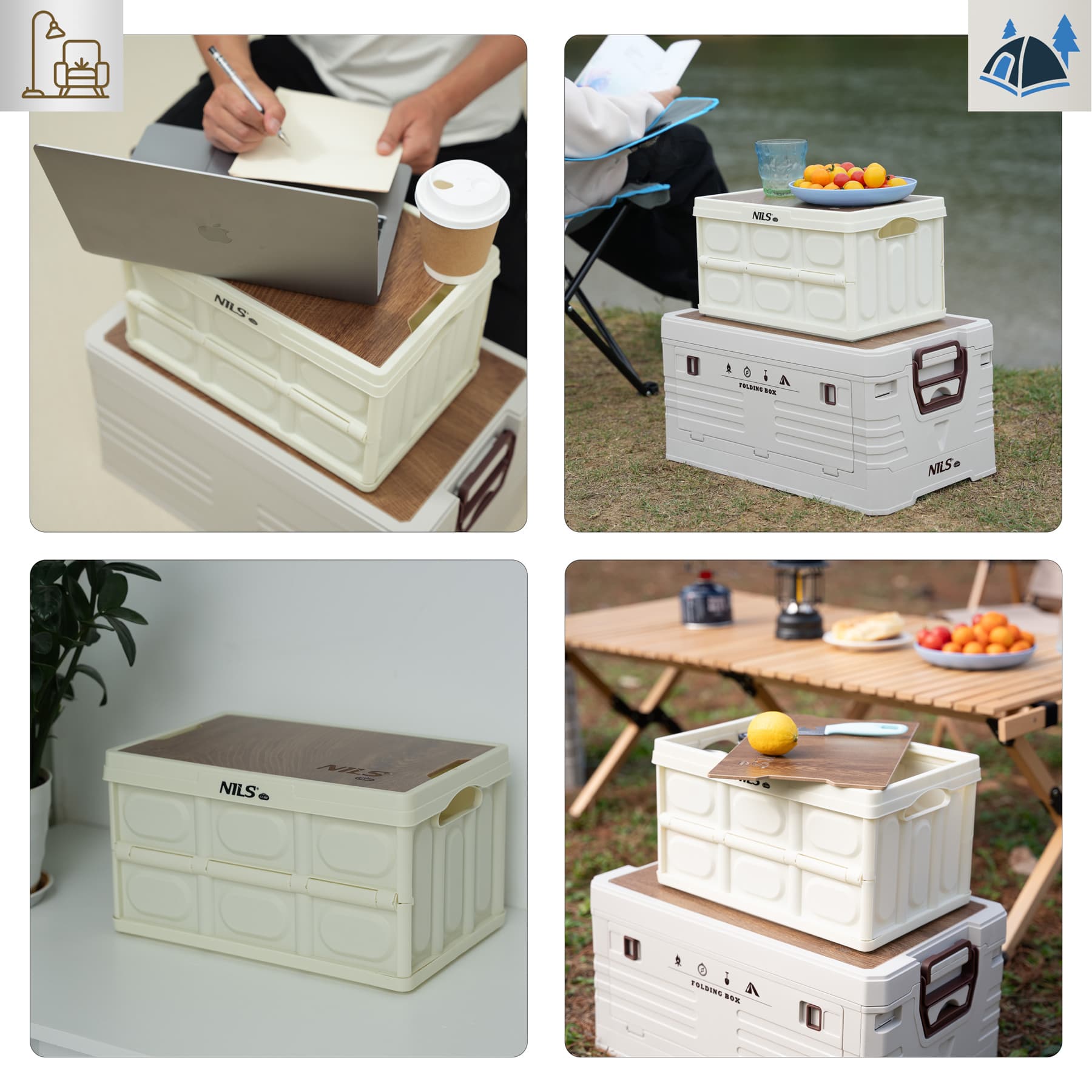 Składana skrzynia kempingowa Nils Camp z funkcją stołu 2w1 5