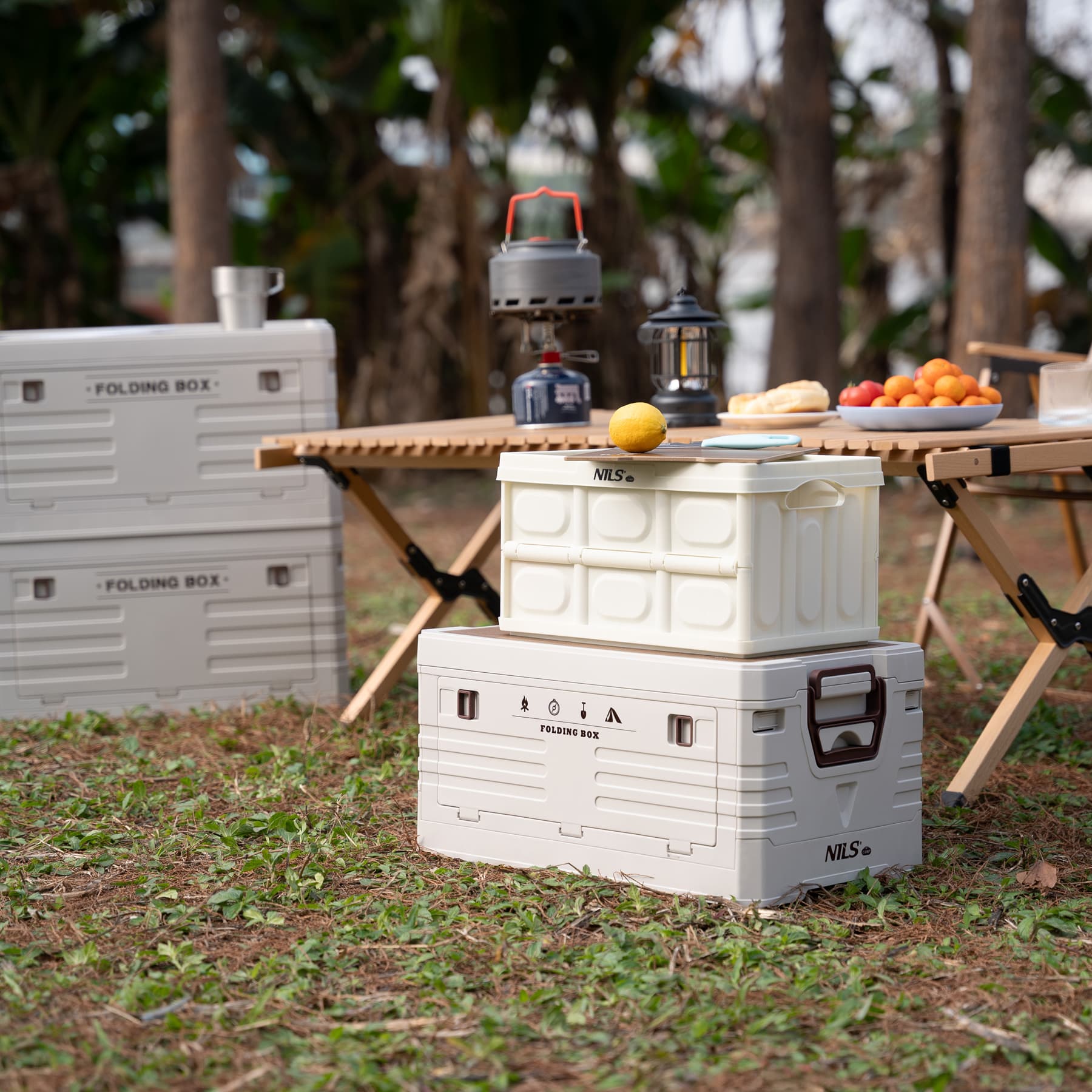 Składana skrzynia kempingowa Nils Camp z funkcją stołu 2w1 10