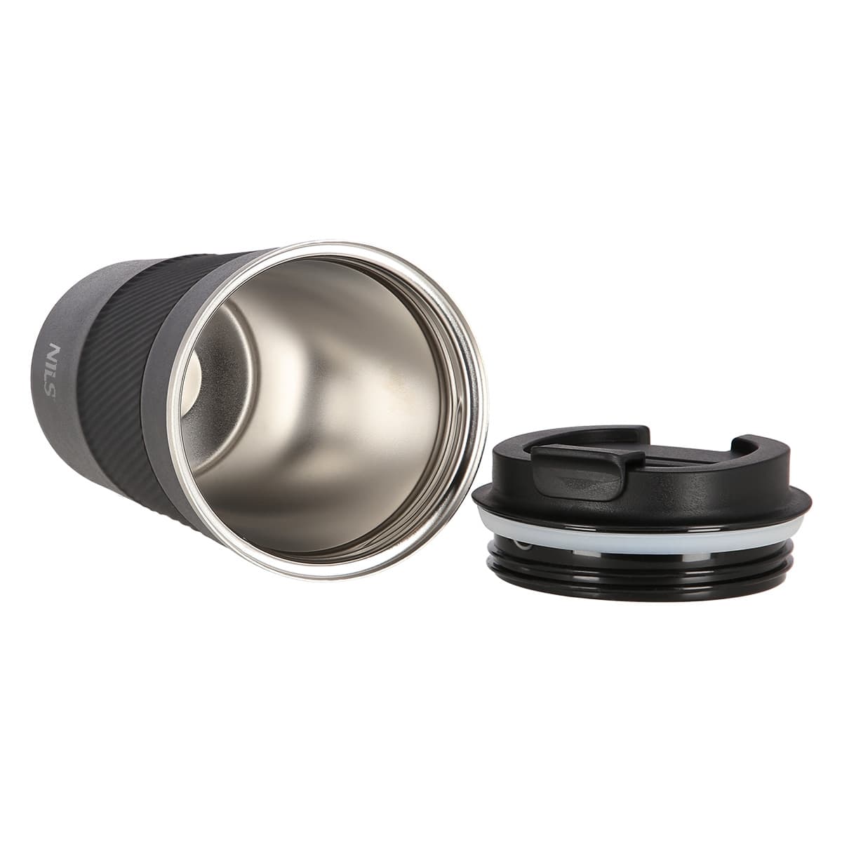 Czarny kubek termiczny Nils 510 ml ze stali nierdzewnej 10