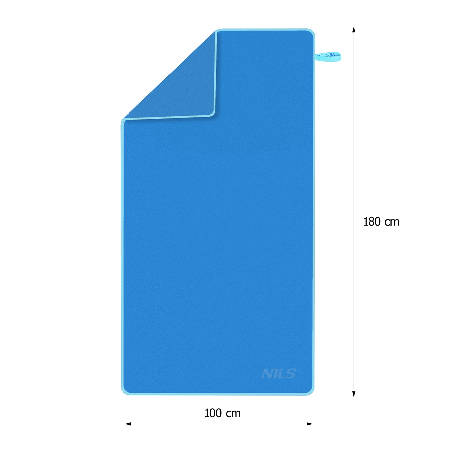 Niebieski ręcznik z mikrofibry Nils 180 x 100 cm 6