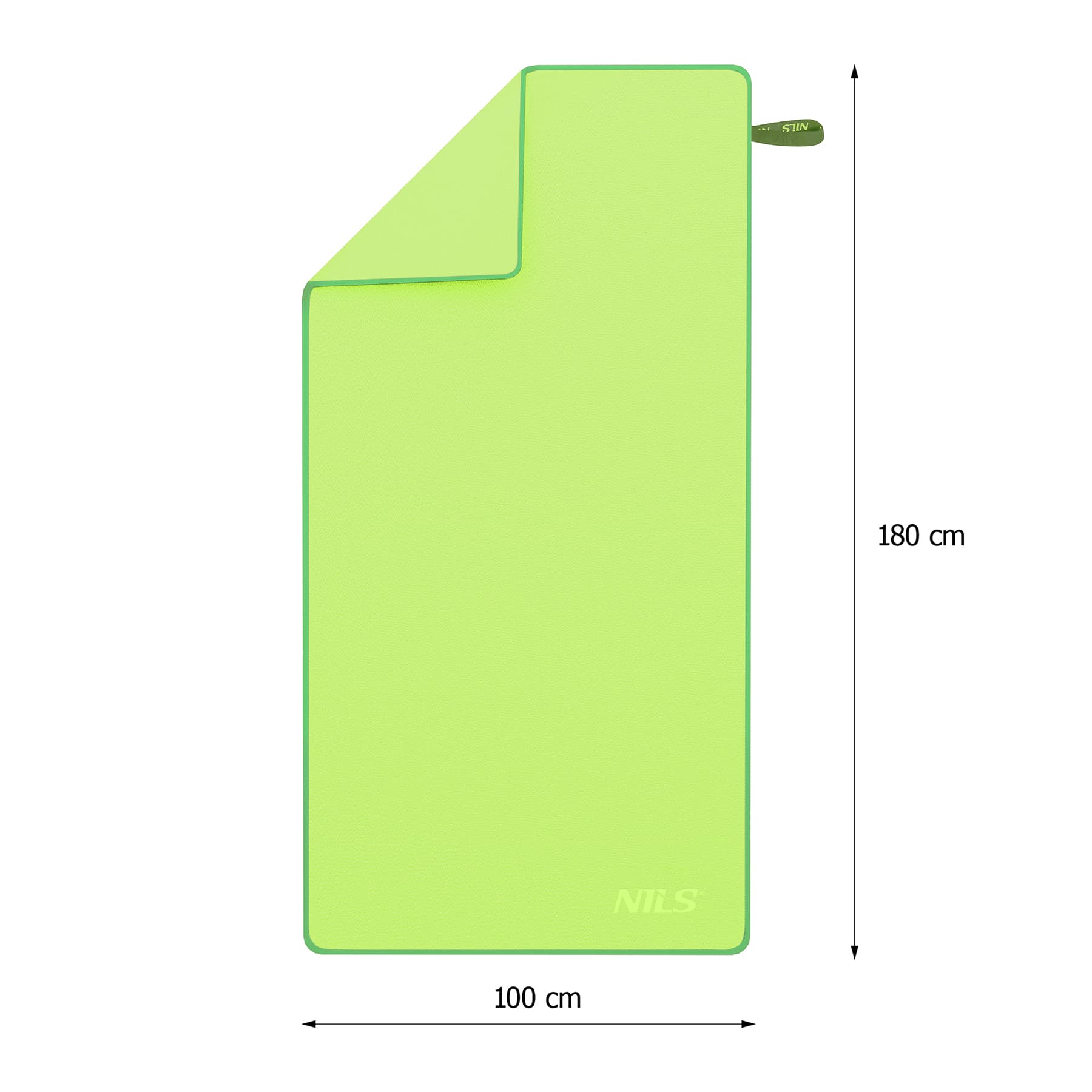 Zielony ręcznik z mikrofibry Nils NCR12 180 x 100 cm 6