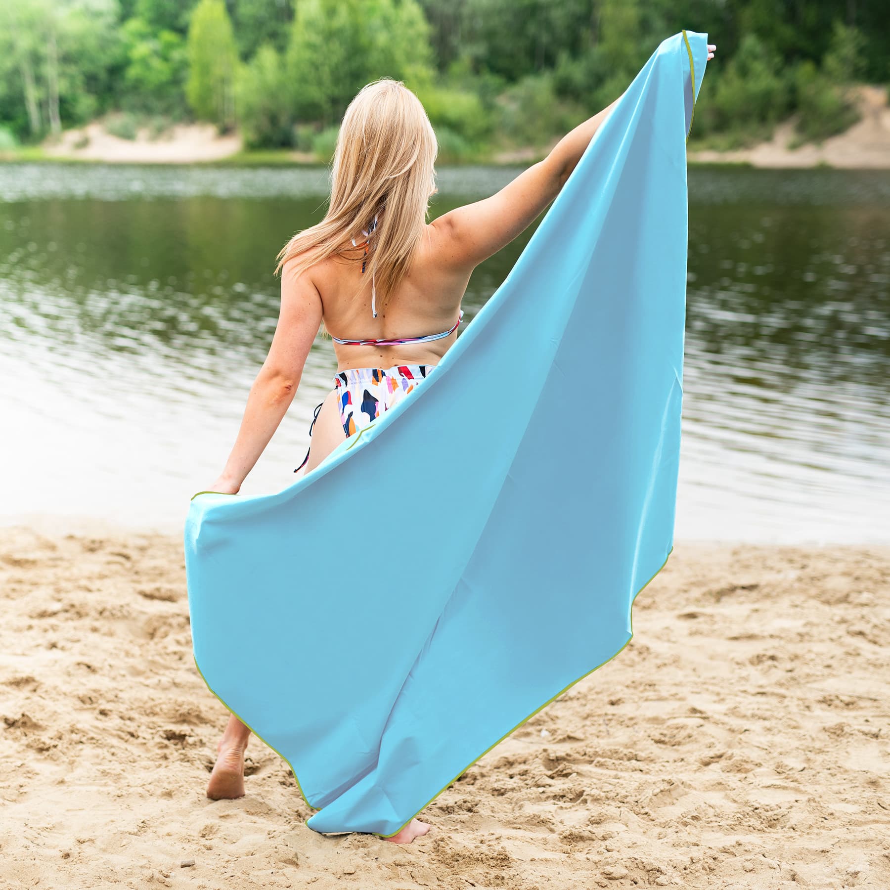 Ręcznik z mikrofibry Nils NCR12 jasnoniebieski 180 x 100 cm 2