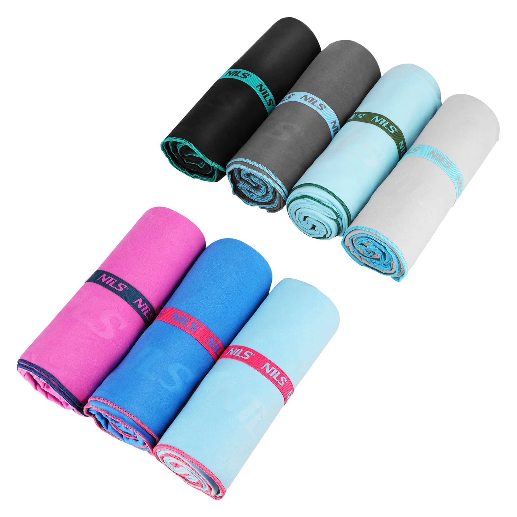 Czarny ręcznik z mikrofibry Nils NCR13 200x90 cm 8