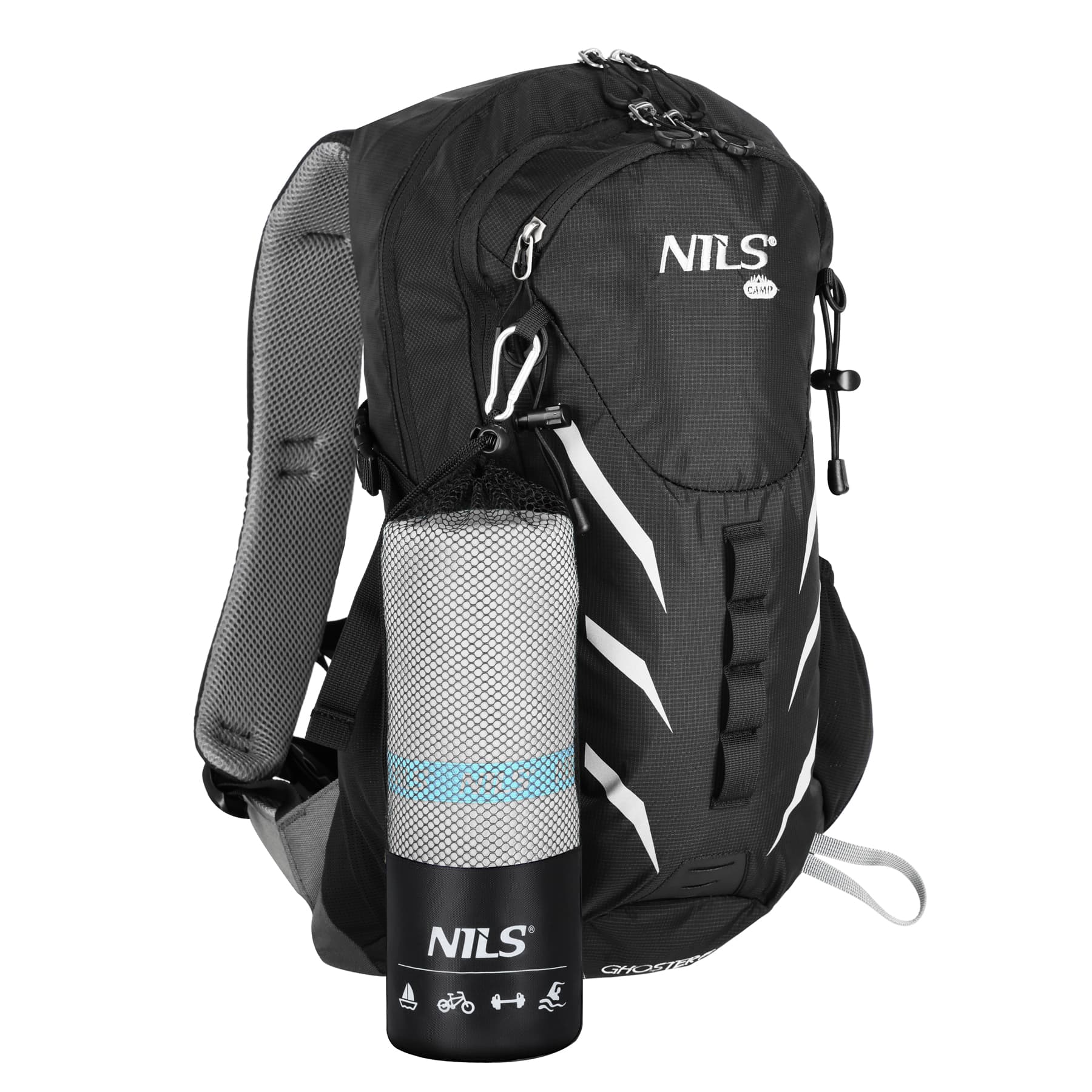 Szary ręcznik z mikrofibry Nils NCR13 200x90 cm 10