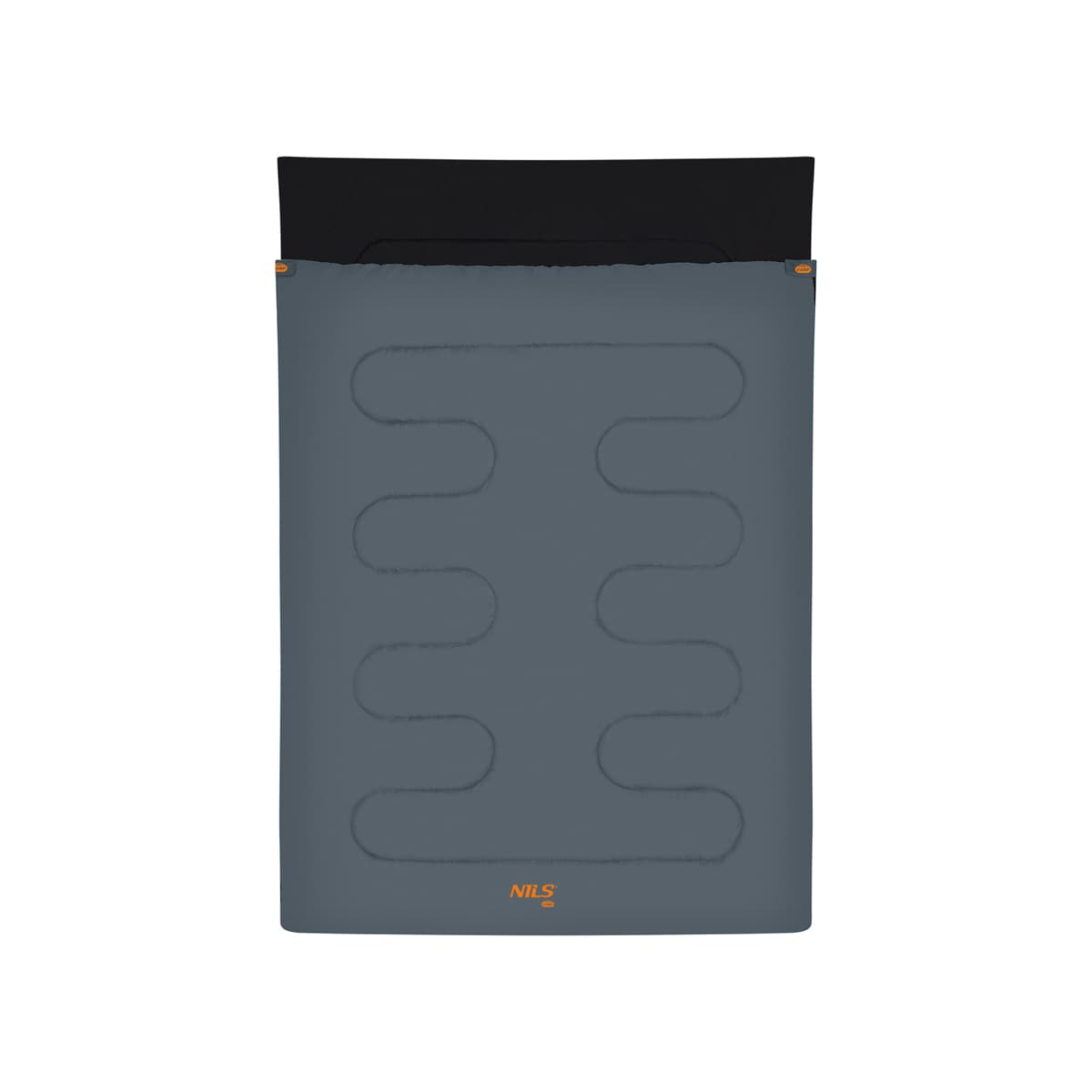 Antracytowo-pomarańczowy podwójny śpiwór Nils Camp dla dwóch osób 2