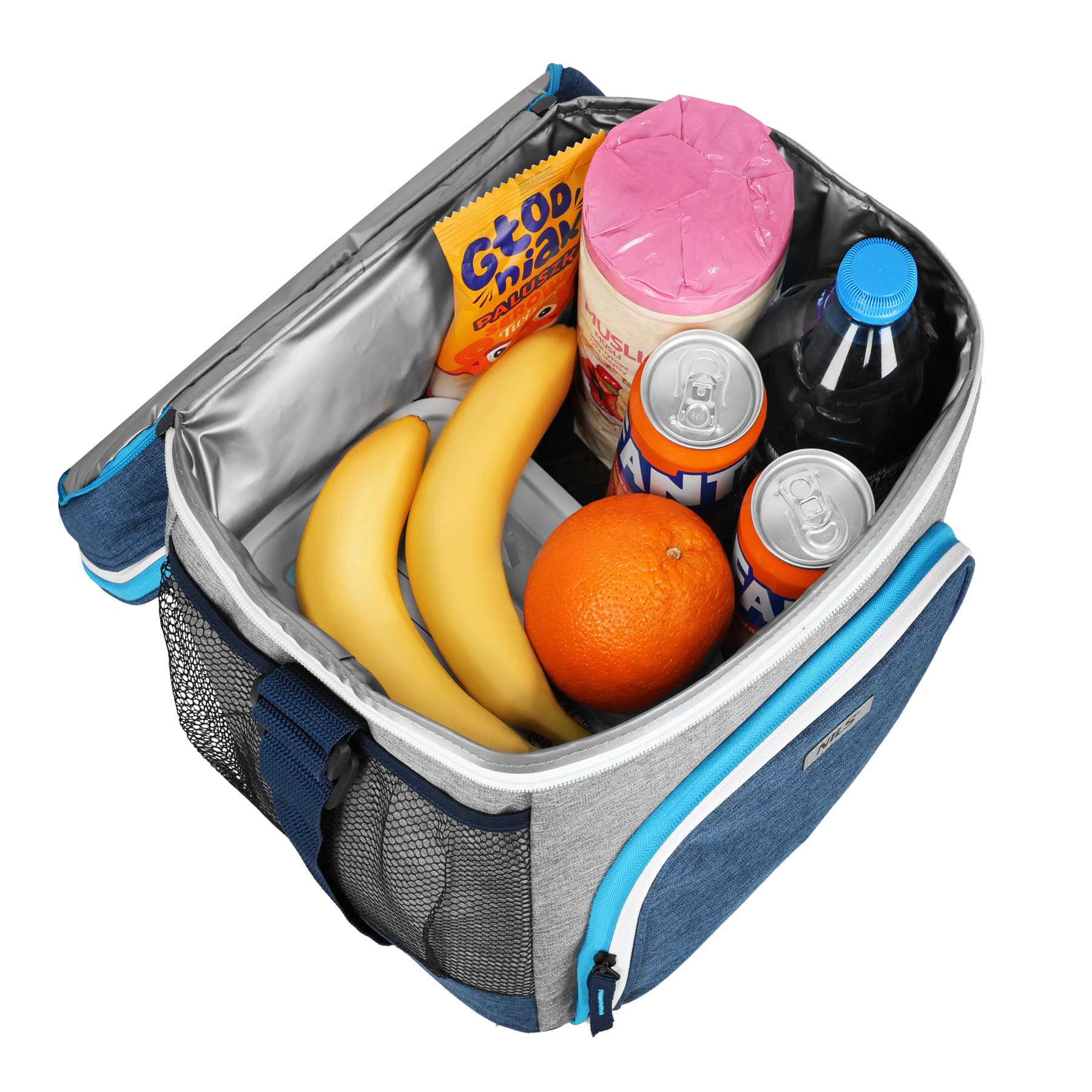 Niebieska torba termiczna Nils NC2902 o pojemności 15 litrów 8