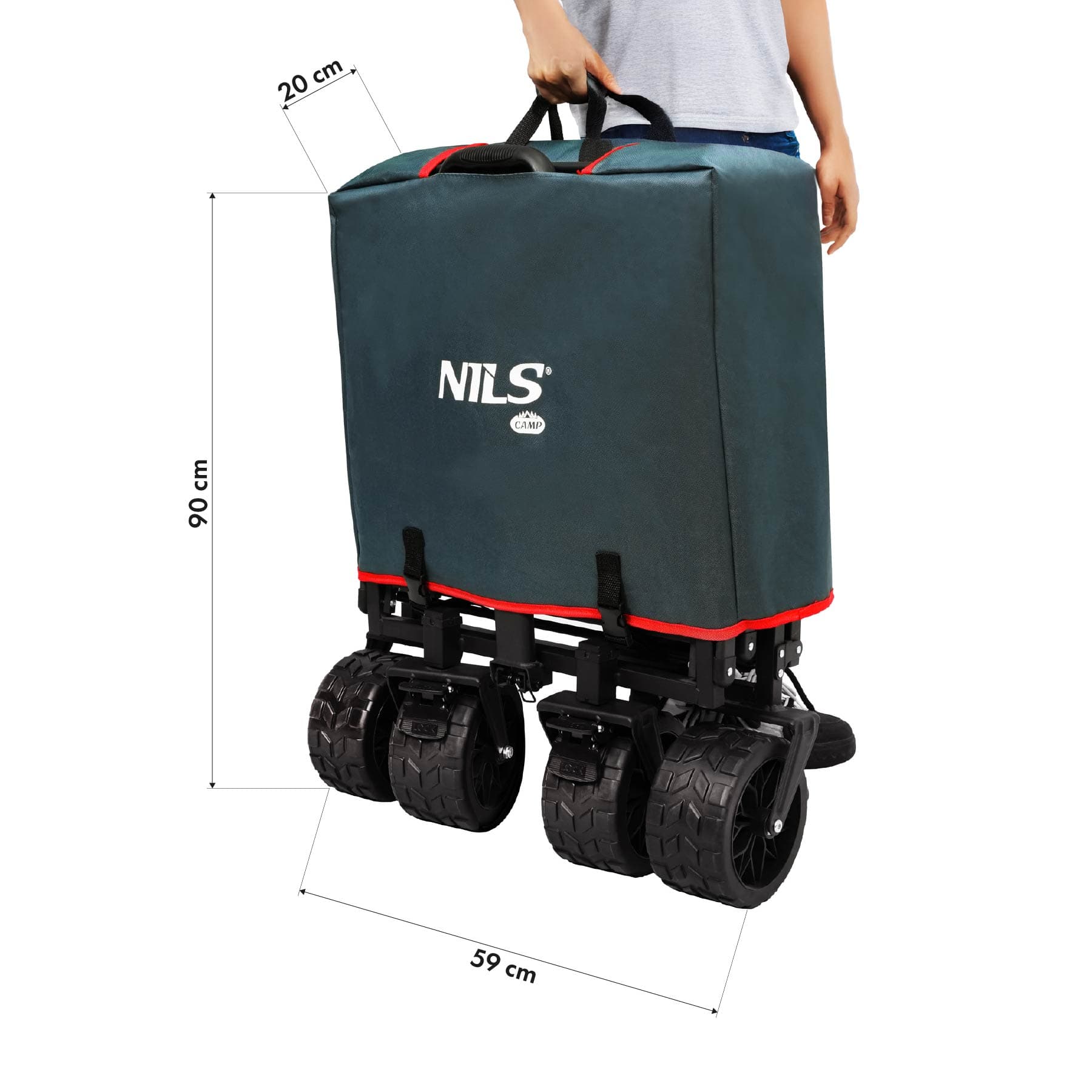 Wózek transportowy składany antracytowy 160L Nils Camp 5