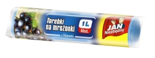 Woreczki do mrożenia Jan Tor/Mroz 1 litr 60 sztuk z klipsami