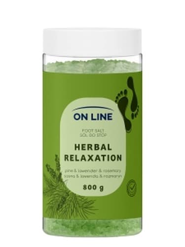 Sól do kąpieli stóp On Line Herbal 800 g