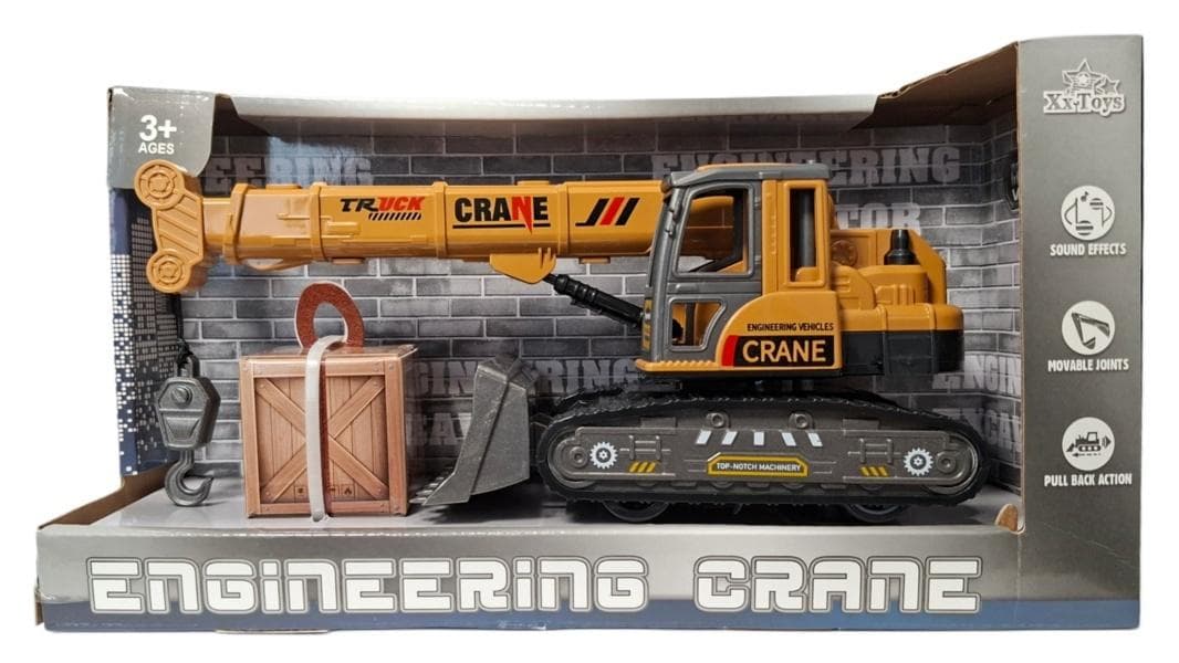 Żuraw budowlany na gąsienicach z ruchomym dźwigiem