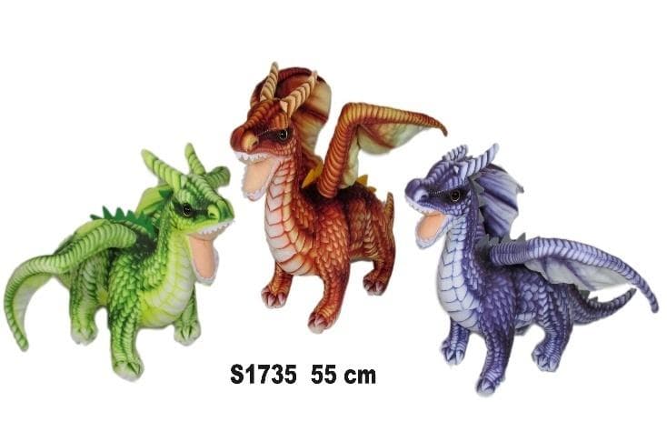 Smok pluszowy 55 cm różne kolory