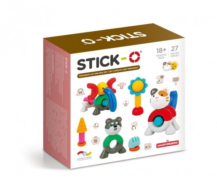 Magformers Stick-O Zestaw Kot i Pies 27 elementów 2
