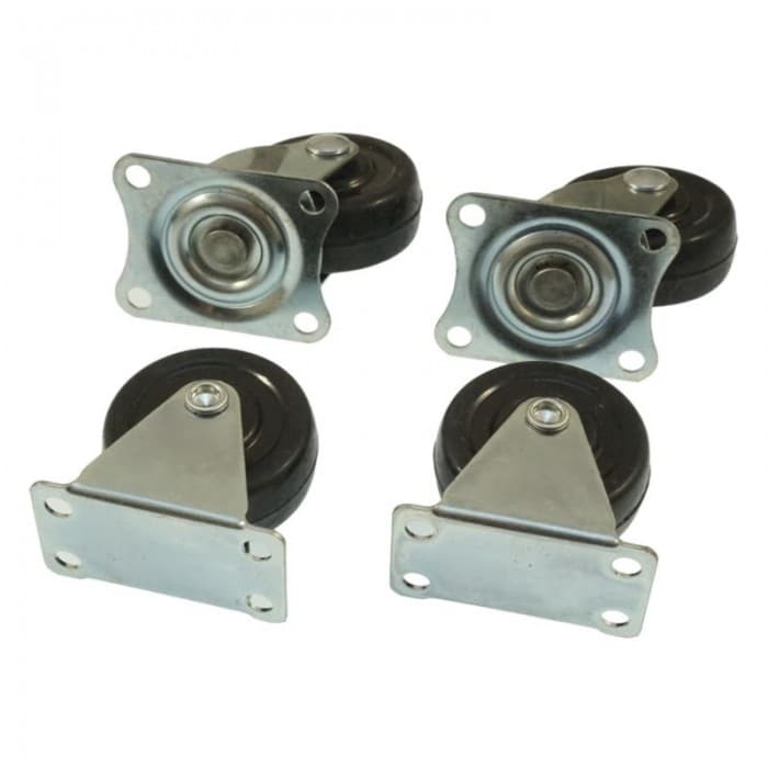 Kółka obrotowe meblowe warsztatowe gumowe skrętne 40 mm 4 sztuki 5