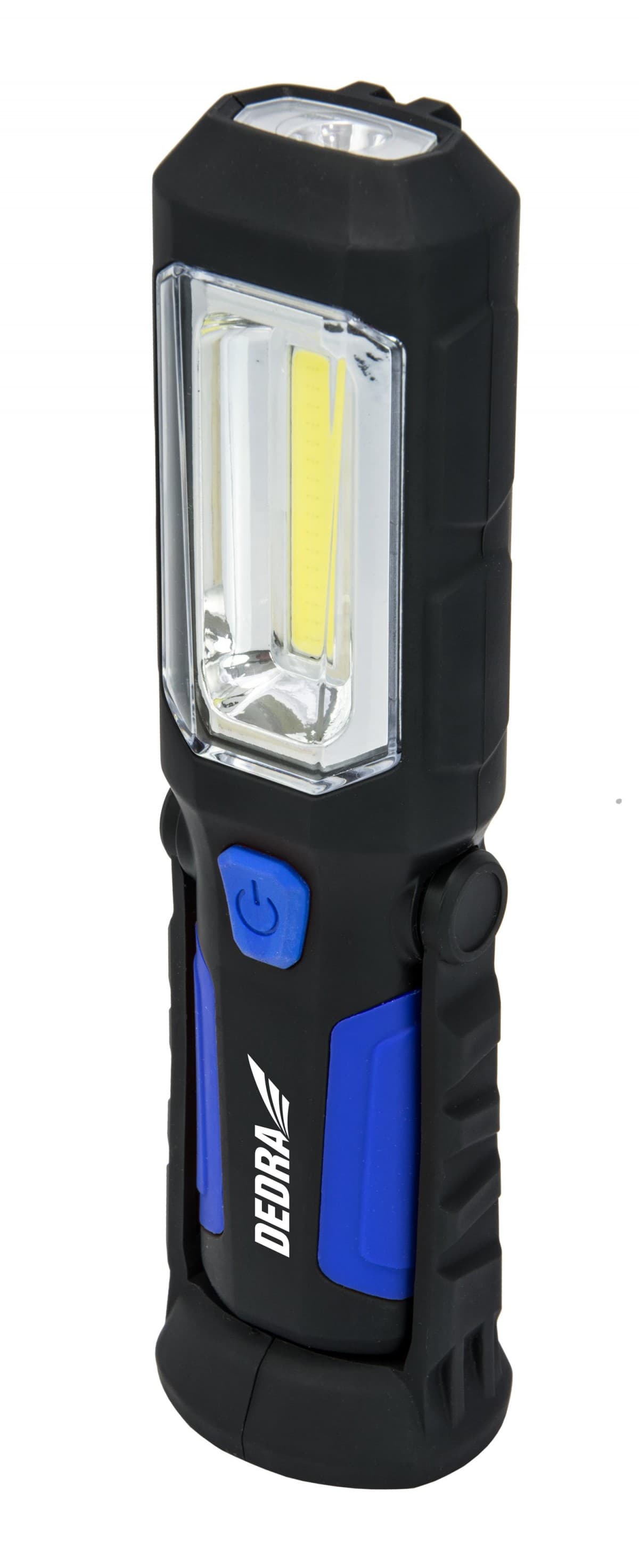 Latarka akumulatorowa 3W COB LED + 1W LED, z zasilaczem USB 230V i 12V 2