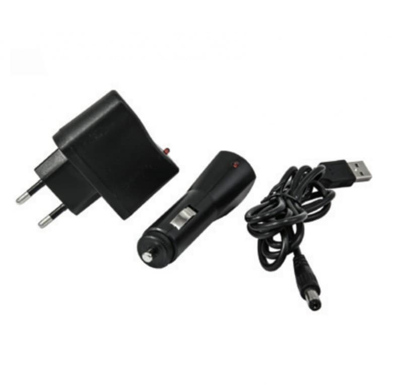 Latarka akumulatorowa 3W COB LED + 1W LED, z zasilaczem USB 230V i 12V 3