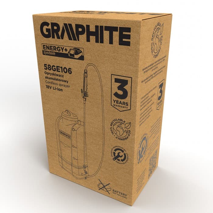 Opryskiwacz akumulatorowy 18V Graphite Energy+ zbiornik 15L 4