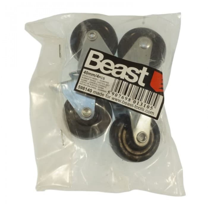 Kółka obrotowe meblowe warsztatowe gumowe skrętne 40 mm 4 sztuki 6