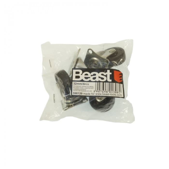 Kółka obrotowe meblowe warsztatowe gumowe 30 mm 4 sztuki 6