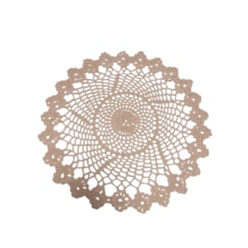 Serwetki dekoracyjne z koronką Ecru 25 cm 2