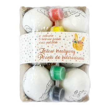 Zestaw kreatywny do malowania pisanek z farbami 2