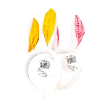 Opaska do włosów z uszami i cekinami, mix kolorów 3