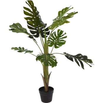 Sztuczna monstera w czarnej doniczce 110 cm 2