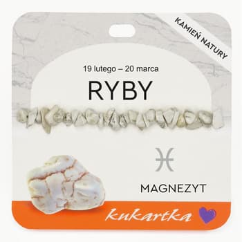 Bransoletka ze znakiem zodiaku Ryby z kamieni naturalnych 2