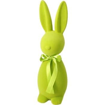 Królik dekoracyjny stojący flokowany 30 cm 2