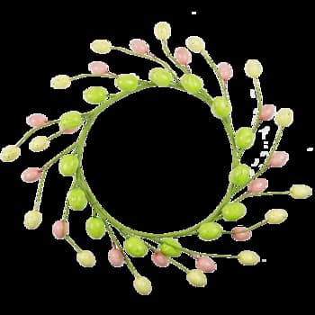 Wianek wielkanocny z pisankami dekoracyjny 33 cm 3