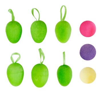 Flokowane jajka dekoracyjne 4 cm 6 sztuk 2