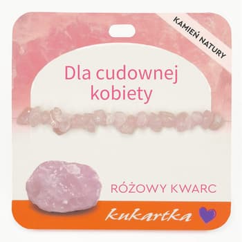 Bransoletka z kamieni naturalnych Różowy Kwarc Dla Cudownej Kobiety 2