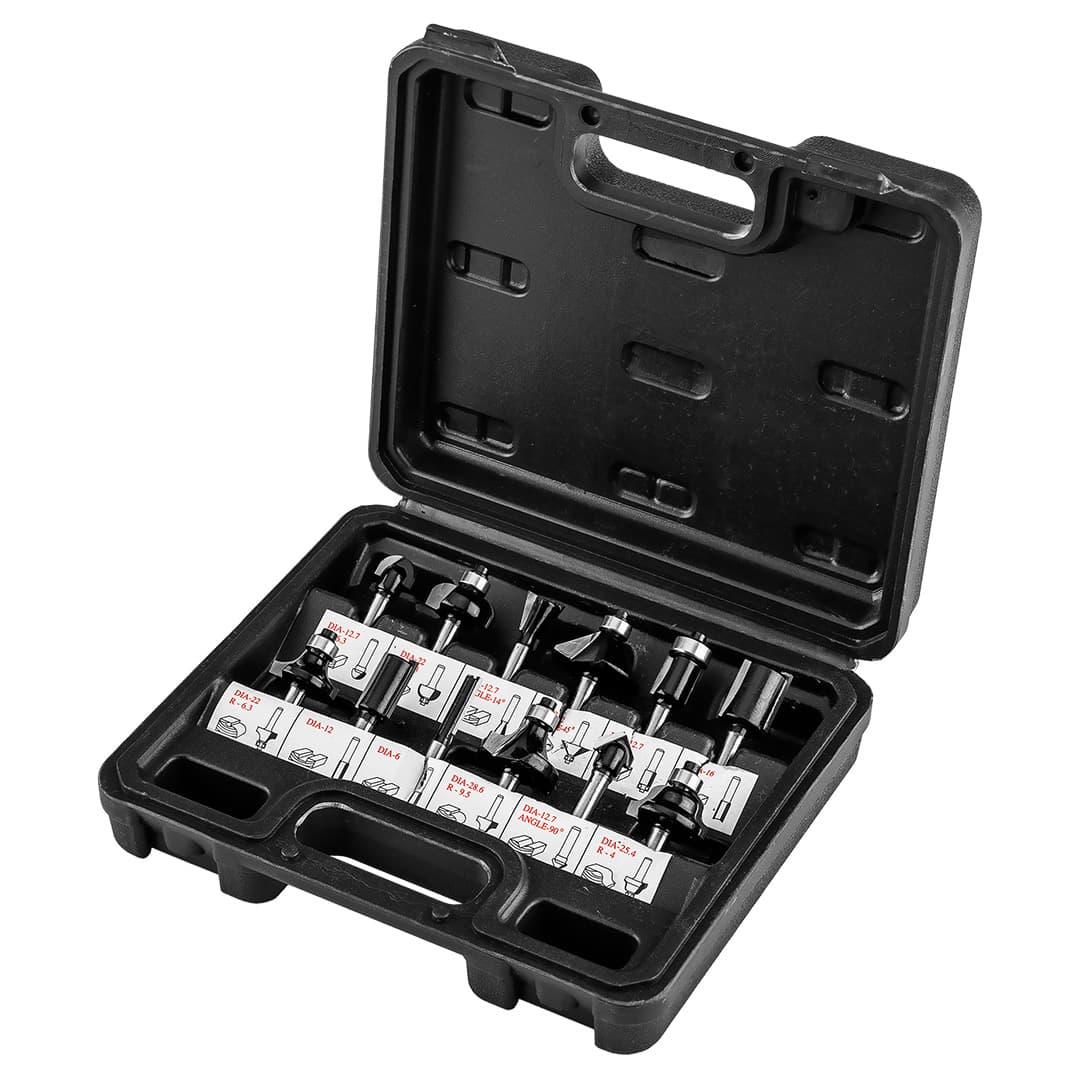 Zestaw frezów widiowych do drewna, trzpień 6 mm, 12 sztuk 2