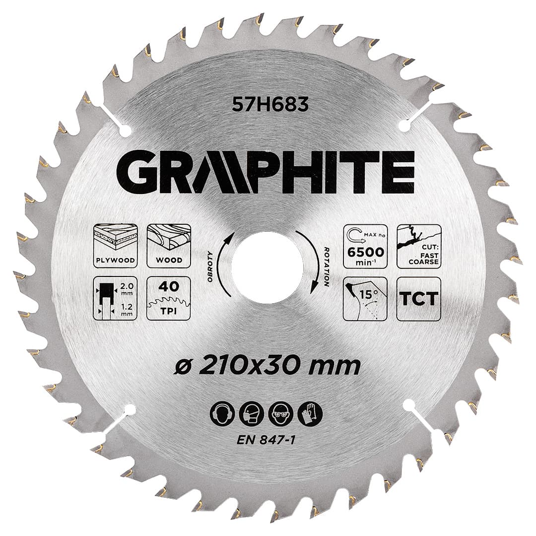 Tarcza widiowa do pilarki 210 x 30 mm, 40 zębów 2