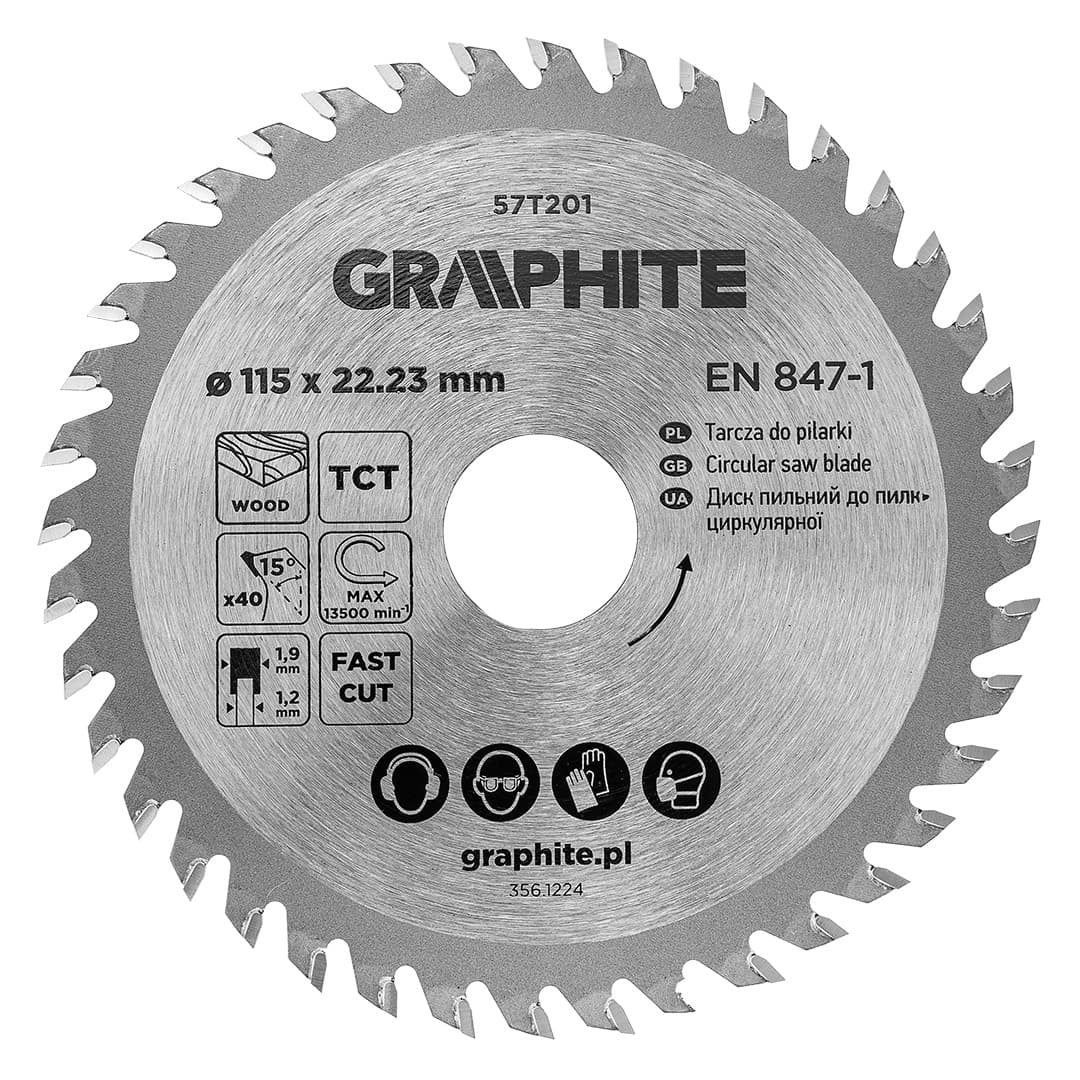 Tarcza widiowa do pilarki 115 x 22.23 mm 40 zębów 2