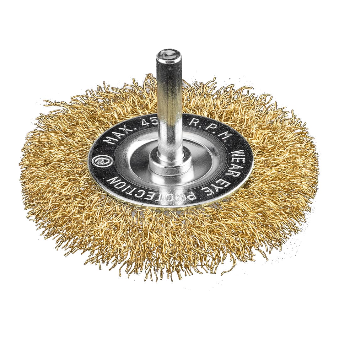 Szczotka druciana tarczowa 80 mm z trzpieniem 6 mm 2