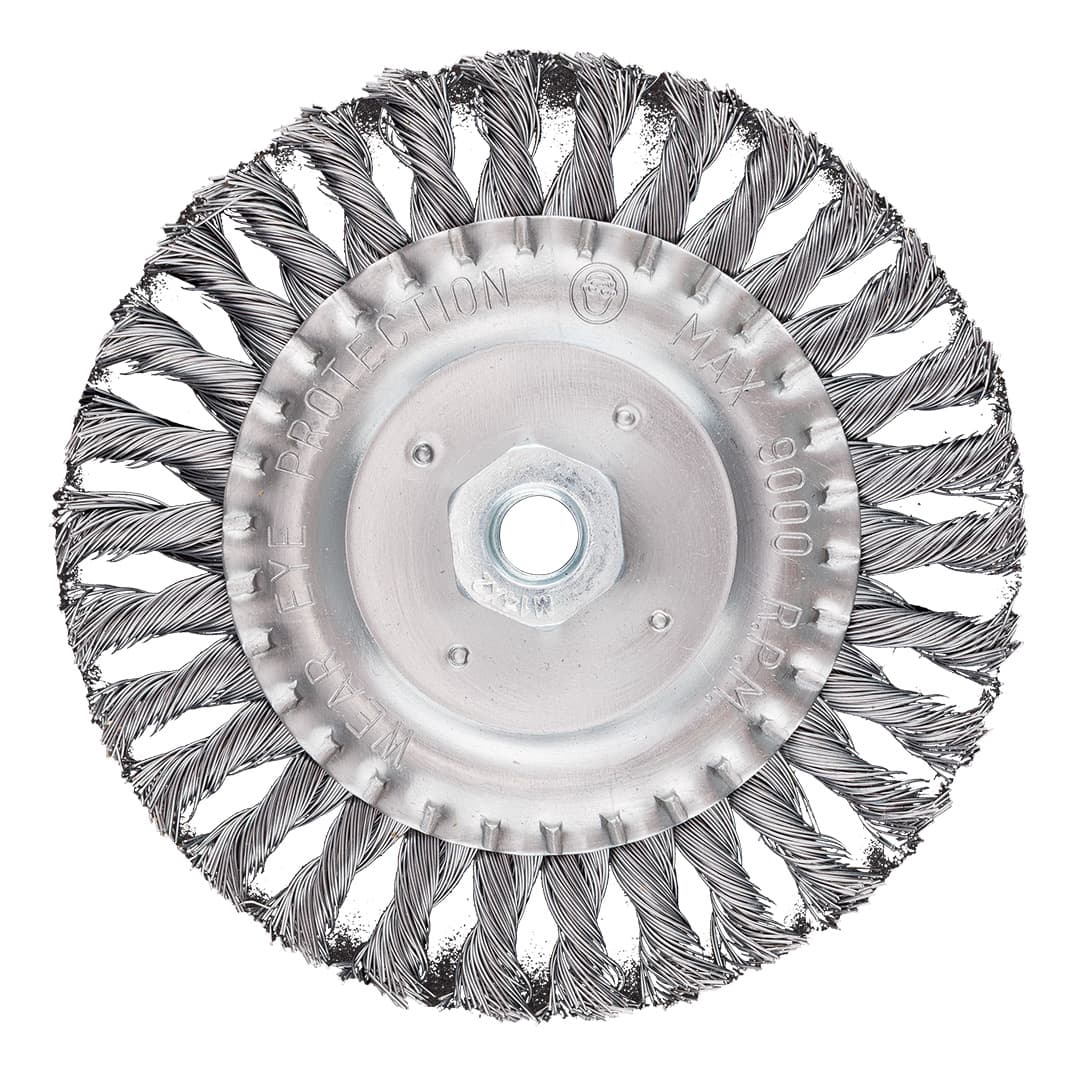 Szczotka druciana tarczowa 150 mm, drut skręcony, stalowy, gwint M14 2