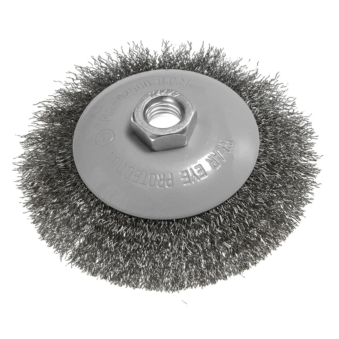 Szczotka druciana tarczowa 115 mm, drut karbowany stalowy, gwint M14 2