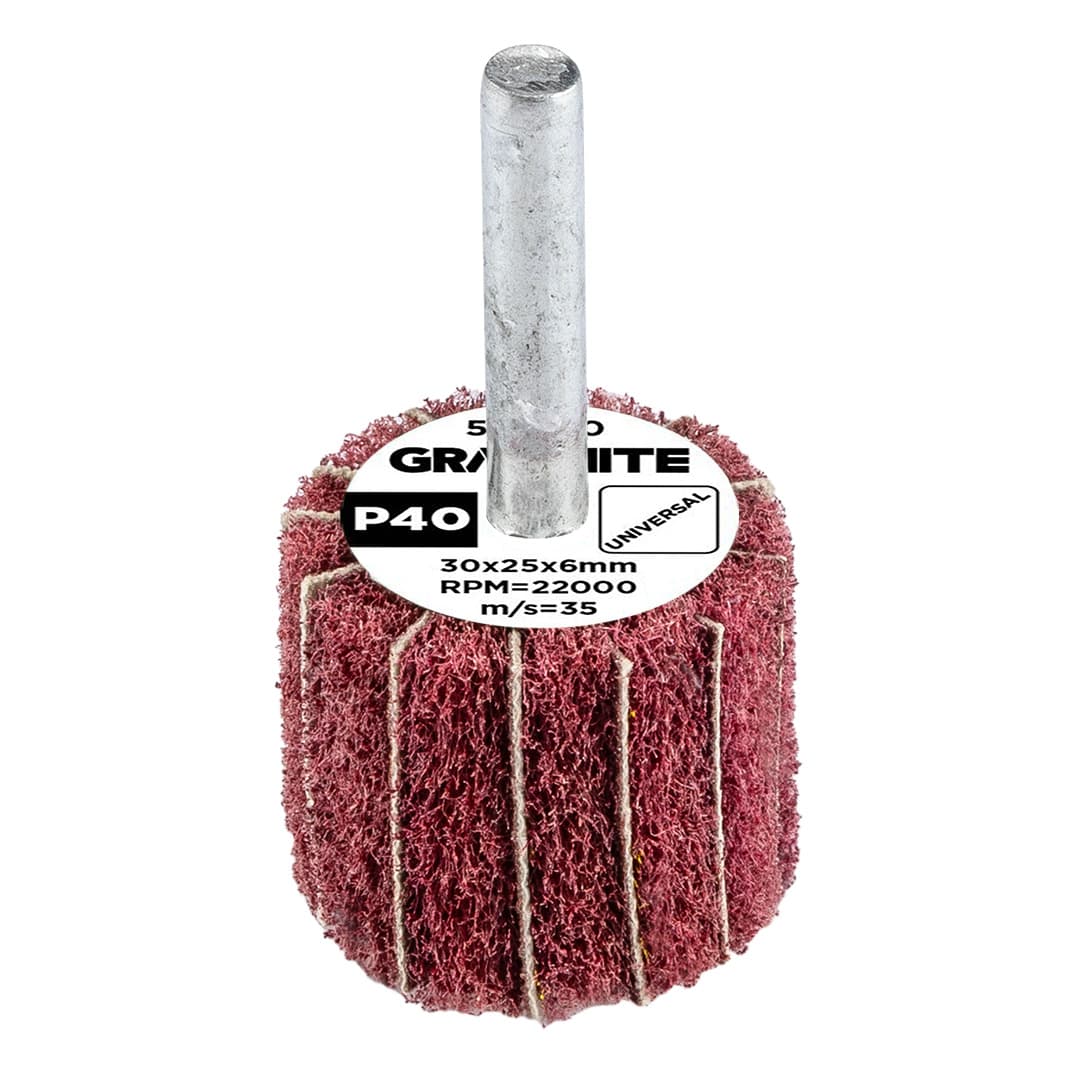 Ściernica listkowa z włókniną ścierną trzpieniowa 30 x 25 x 6 mm, gradacja P40 2