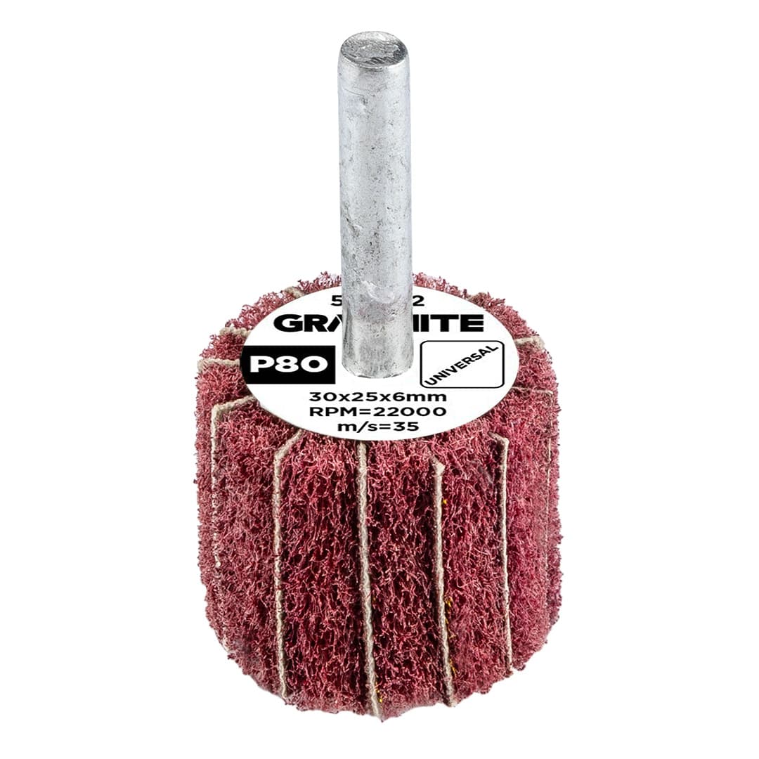 Ściernica listkowa z włókniną ścierną trzpieniowa 30 x 25 x 6 mm, P80 2
