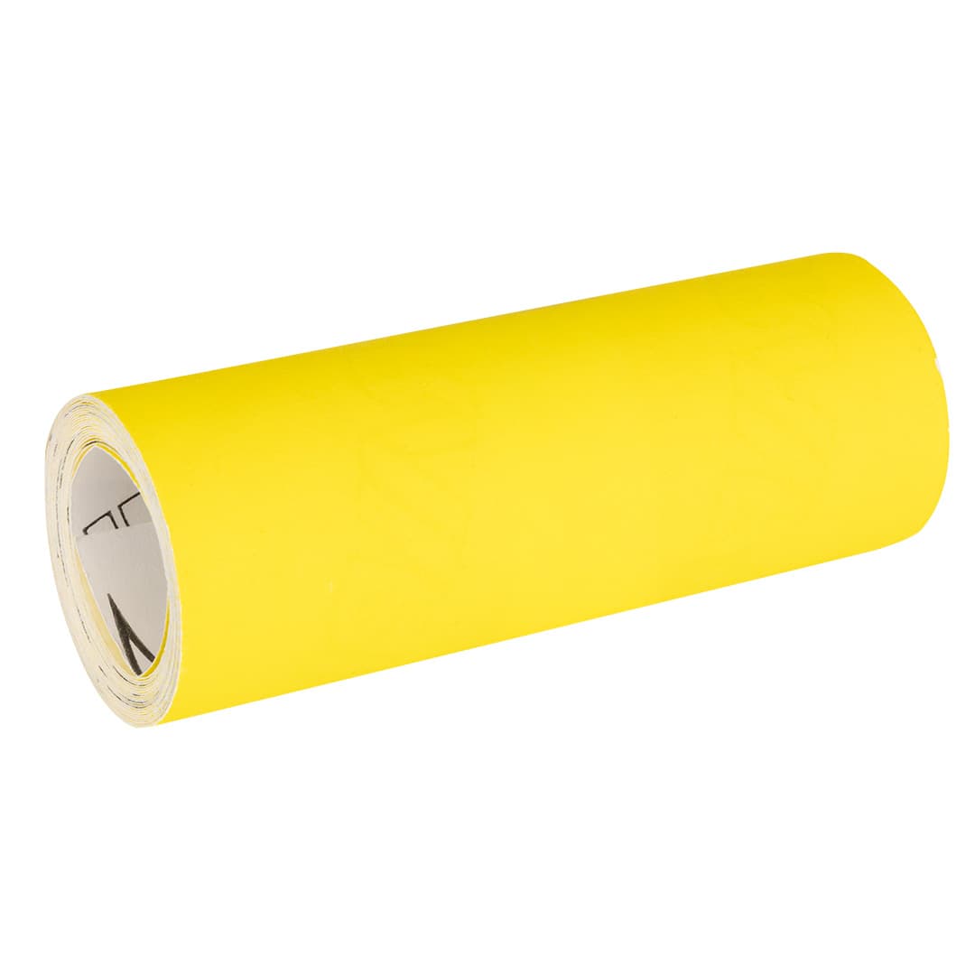 Żółty papier ścierny w rolce 2,5 m x 115 mm, gradacja P100 2