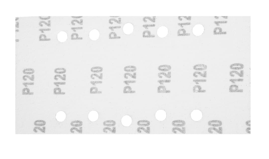 Papier ścierny na rzep 115 x 230 mm, gradacja K120, zestaw 5 sztuk z otworami 7