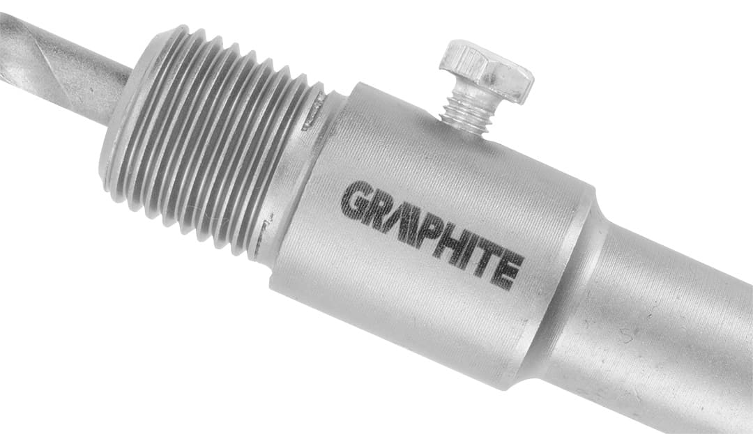 Adapter do otwornic z mocowaniem HEX i wiertłem pilotującym M22, długość 200 mm 4