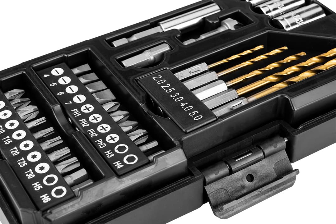 Zestaw wierteł i bitów do różnych materiałów, 50 sztuk 4