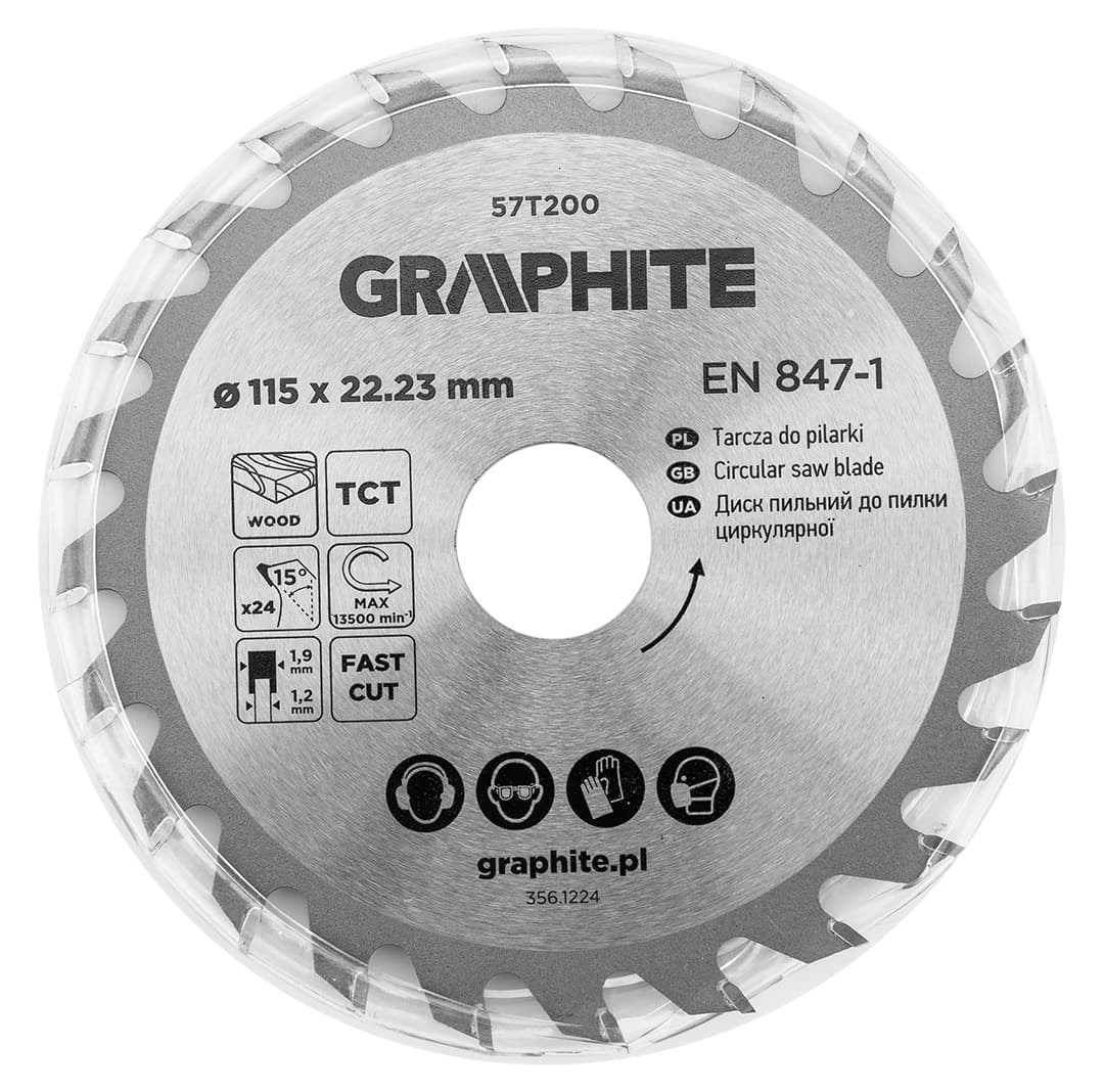 Tarcza widiowa do pilarki 115 x 22.23 mm 24 zęby 5