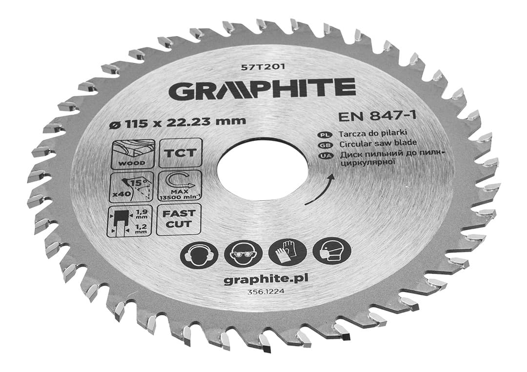 Tarcza widiowa do pilarki 115 x 22.23 mm 40 zębów 5